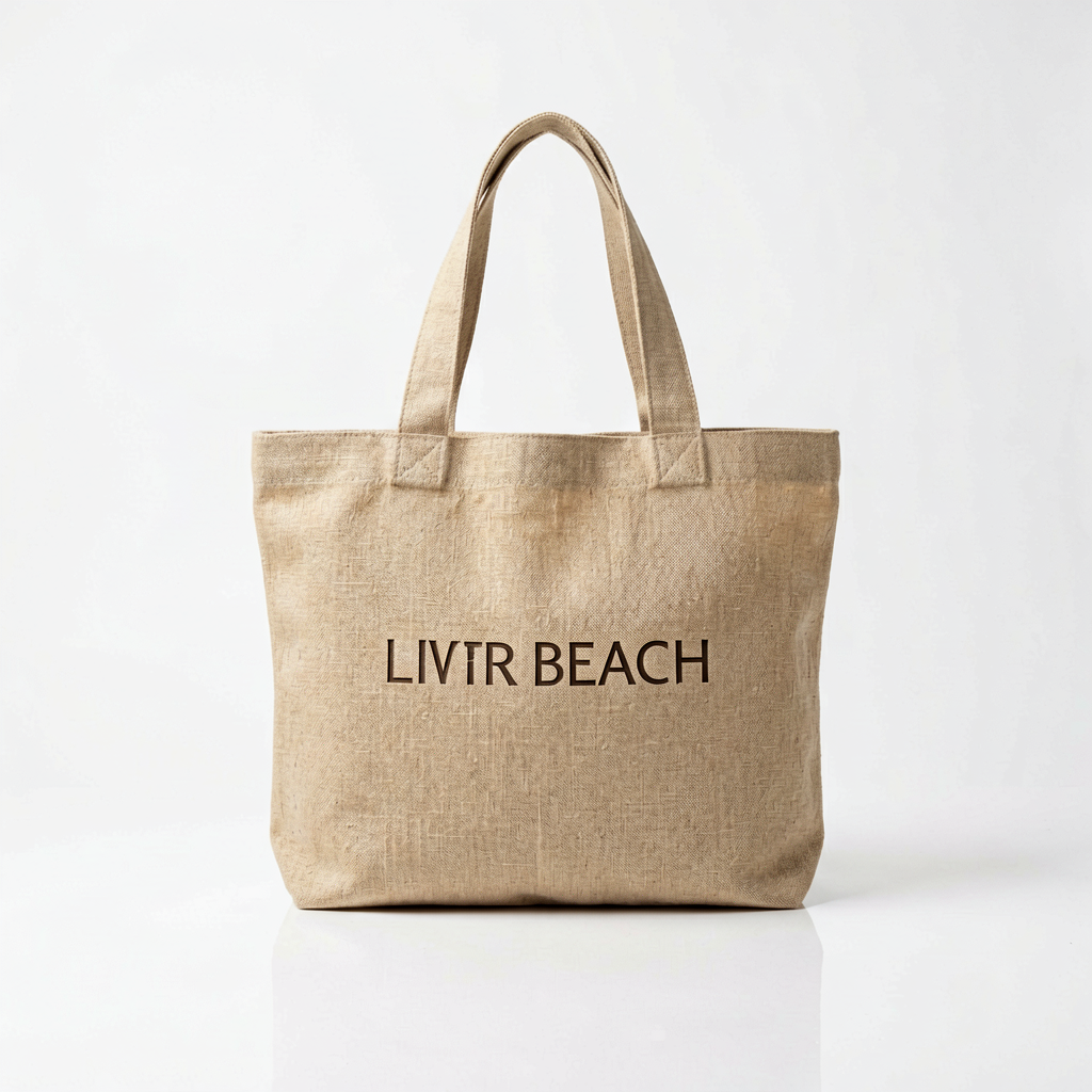 Linen Beach Bag